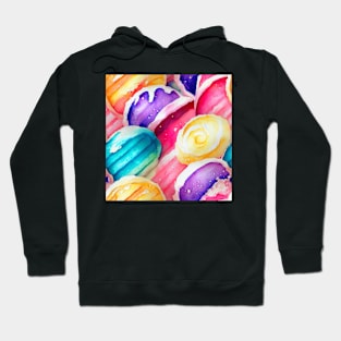 Watercolor lollipop pattern Hoodie